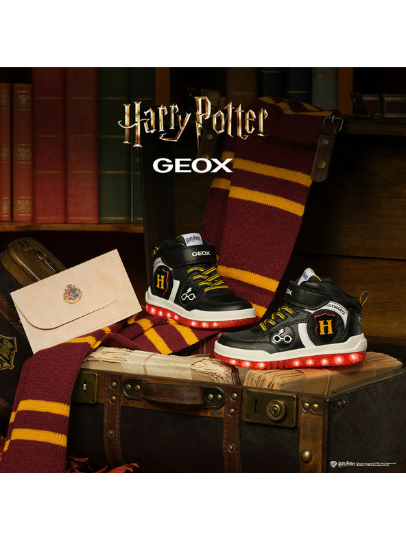 Geox Černé chlapecké tenisky Geox Buzzerlight Harry Potter