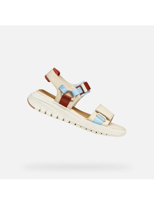 Geox Krémové dámské sandály Geox Flextride S