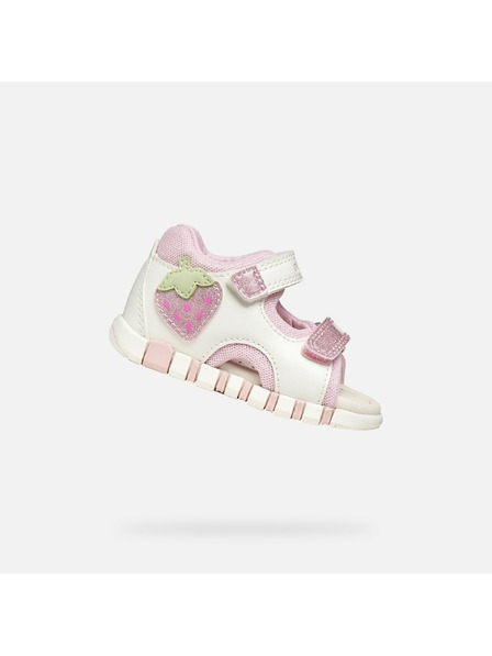 Geox Bílé dívčí sandály pro první kroky Geox Sandal Iupidoo