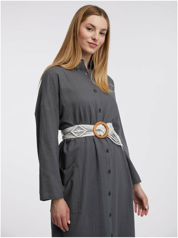 Orsay Bílý dámský pásek ORSAY