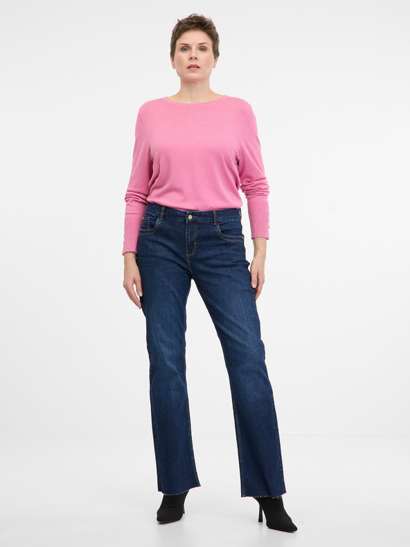 Orsay Tmavě modré dámské bootcut džíny ORSAY