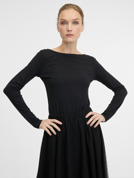 Orsay Černé dámské tričko s dlouhým rukávem ORSAY