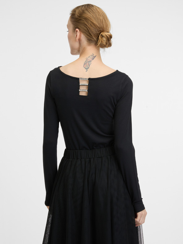 Orsay Černé dámské tričko s dlouhým rukávem ORSAY