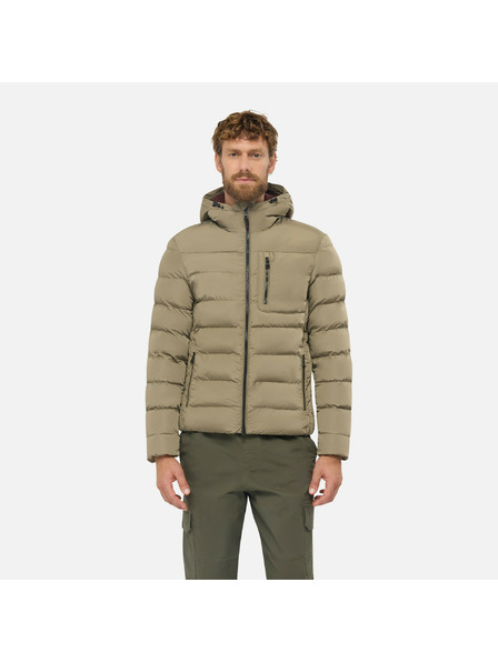 Geox Béžová pánská péřová bunda Geox Snake