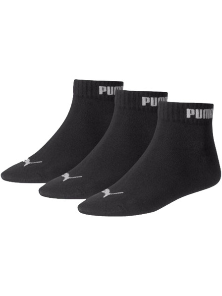 Puma Puma černé kotníkové ponožky QUARTER (3 páry)