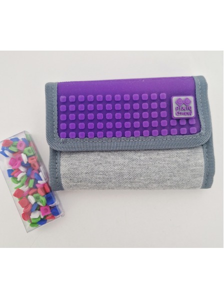 PIXIE CREW PIXIE CREW kreativní peněženka šedá/fialová
