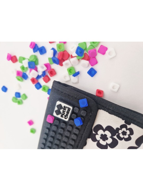 PIXIE CREW PIXIE CREW kreativní peněženka černobílé květy