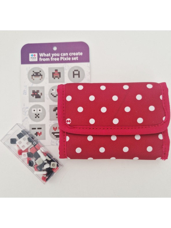 PIXIE CREW PIXIE CREW peněženka čevená s bílými puntíky