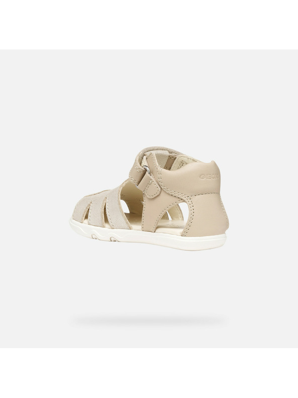 Geox Béžové dívčí barefoot sandály Geox Sandal Steppieup