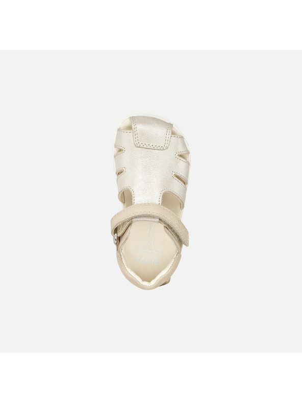 Geox Béžové dívčí barefoot sandály Geox Sandal Steppieup