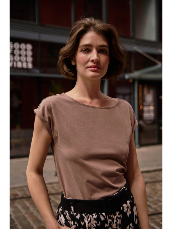 Moodo Světle hnědý top Moodo