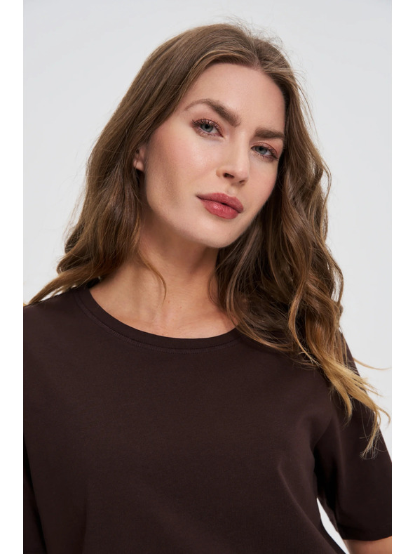 Moodo Tmavě hnědý top Moodo
