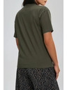 Moodo Khaki top s véčkovým výstřihem Moodo