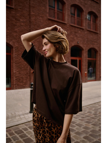 Moodo Hnědý volný top Moodo