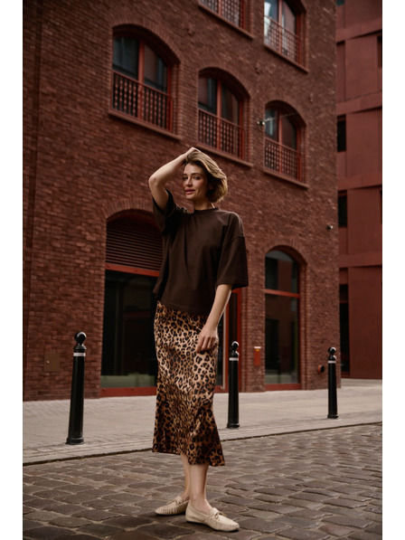 Moodo Hnědý volný top Moodo