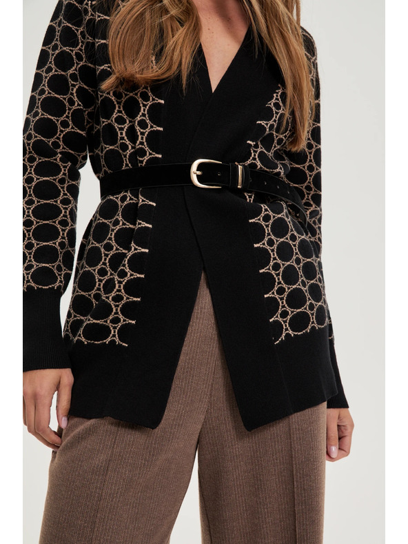 Moodo Hladký černý pásek Moodo