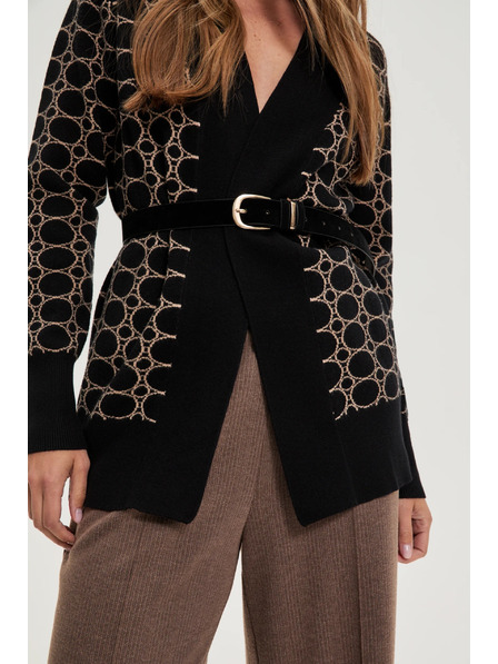 Moodo Hladký černý pásek Moodo