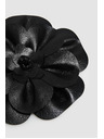 Moodo Vázaný pásek s květem černý Moodo