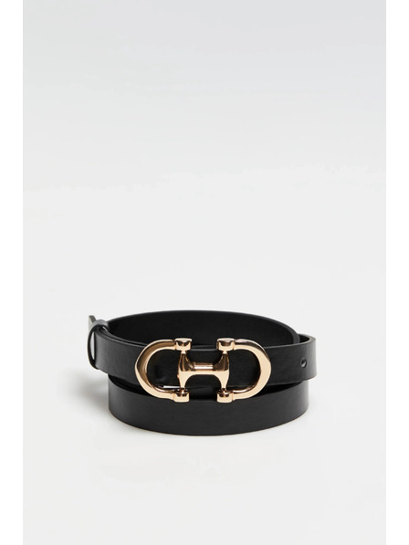 Moodo Pásek s ozdobnou sponou černý Moodo