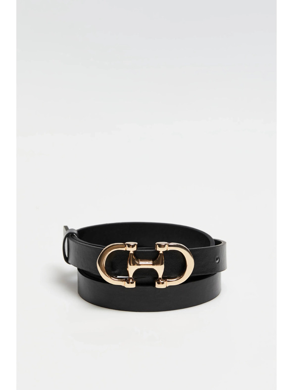 Moodo Pásek s ozdobnou sponou černý Moodo