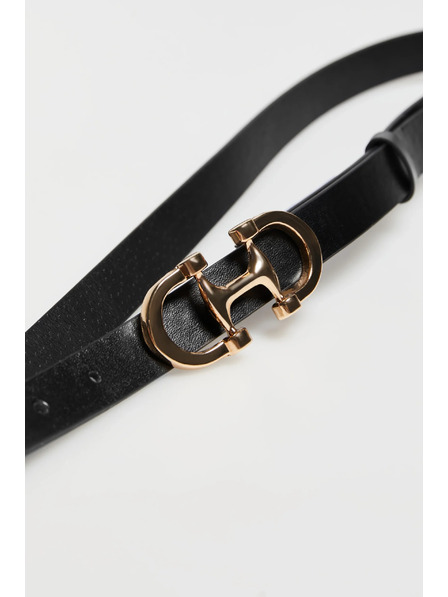 Moodo Pásek s ozdobnou sponou černý Moodo