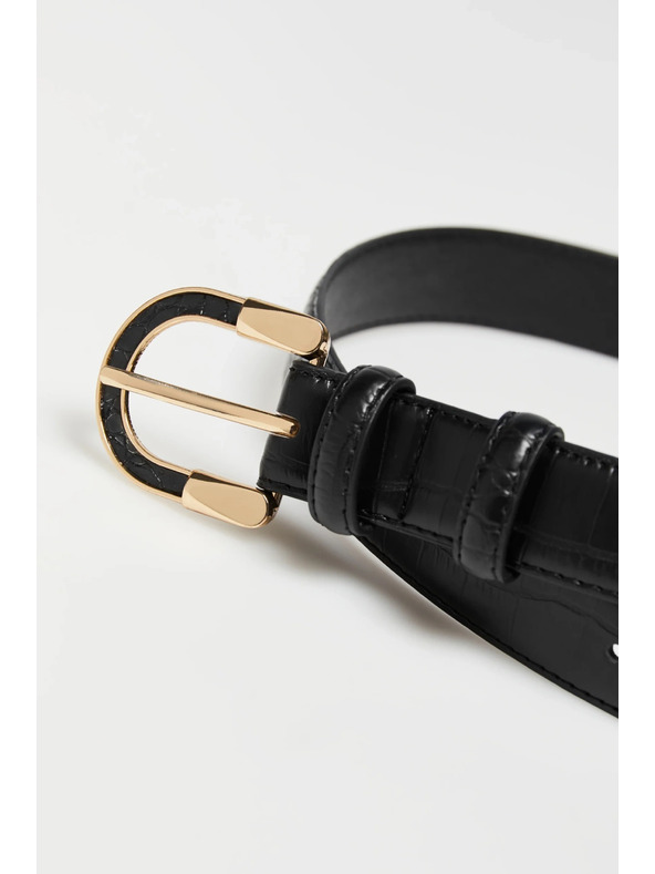 Moodo Pásek s ozdobnou sponou černý Moodo