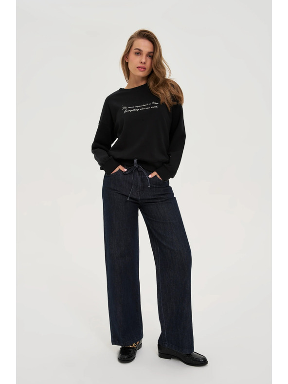 Moodo Mikina s nápisem černá Moodo