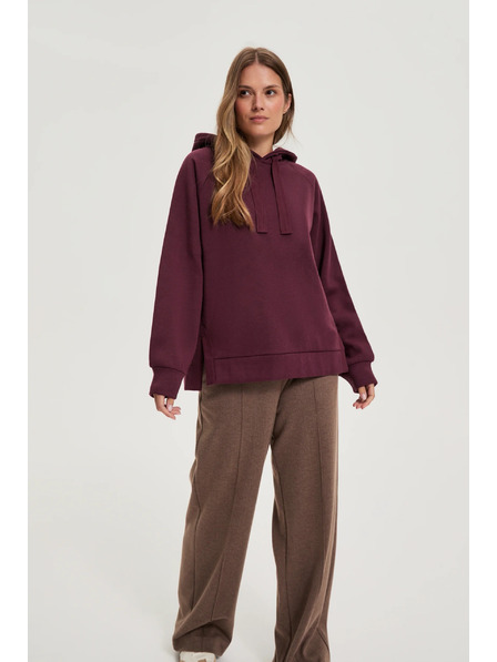 Moodo Mikina s kapucí vínová Moodo