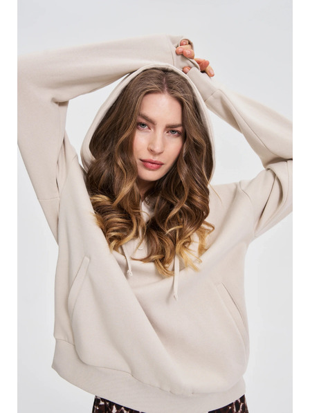 Moodo Mikina s kapucí béžová Moodo