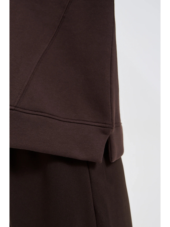 Moodo Oversize mikina hnědá Moodo