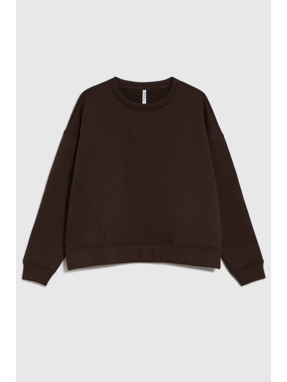 Moodo Oversize mikina hnědá Moodo