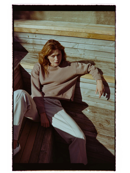 Moodo Oversize mikina béžová Moodo