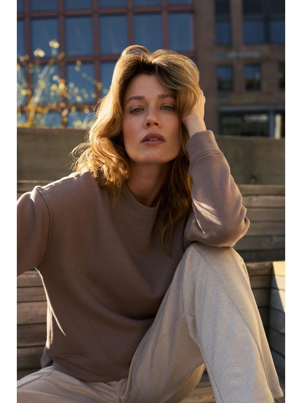 Moodo Oversize mikina béžová Moodo