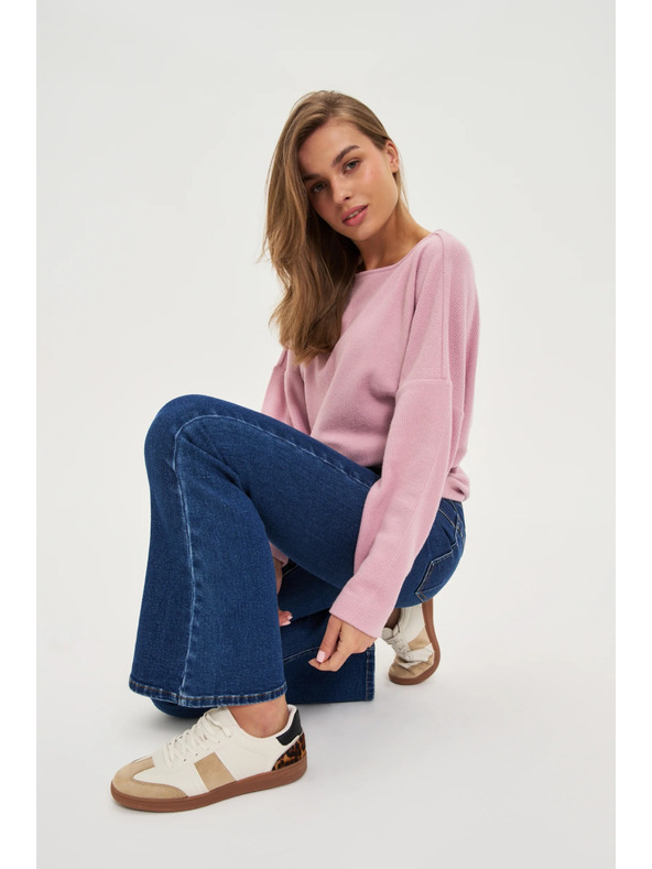 Moodo Hladká růžová mikina Moodo