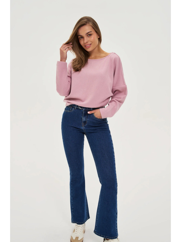 Moodo Hladká růžová mikina Moodo