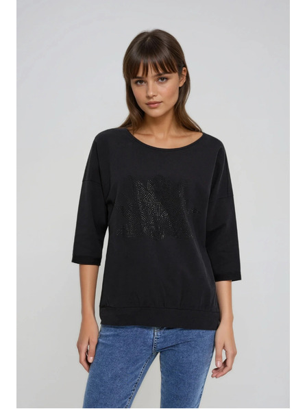 Moodo Halenka z bavlny černá Moodo