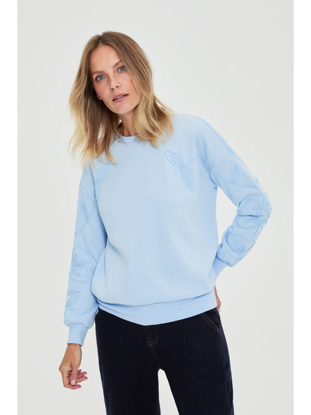 Moodo Halenka navlékací přes hlavu světle modrá Moodo