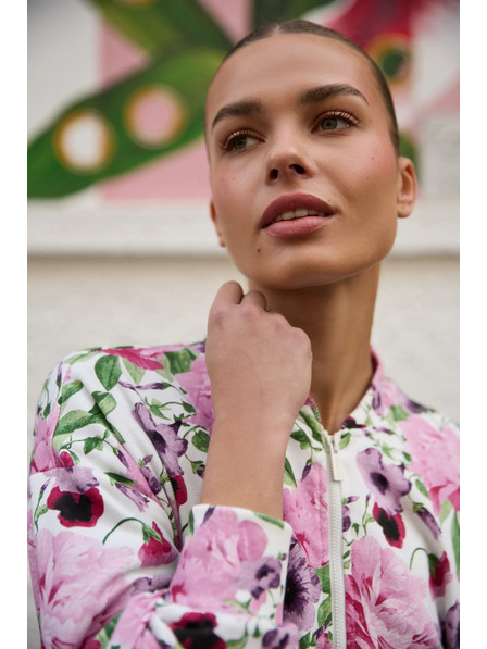 Moodo Rozepínací halenka s květinovým vzorem růžová Moodo