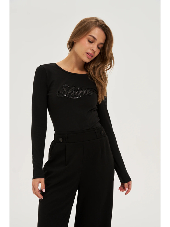 Moodo Blůzka s flitry černá Moodo