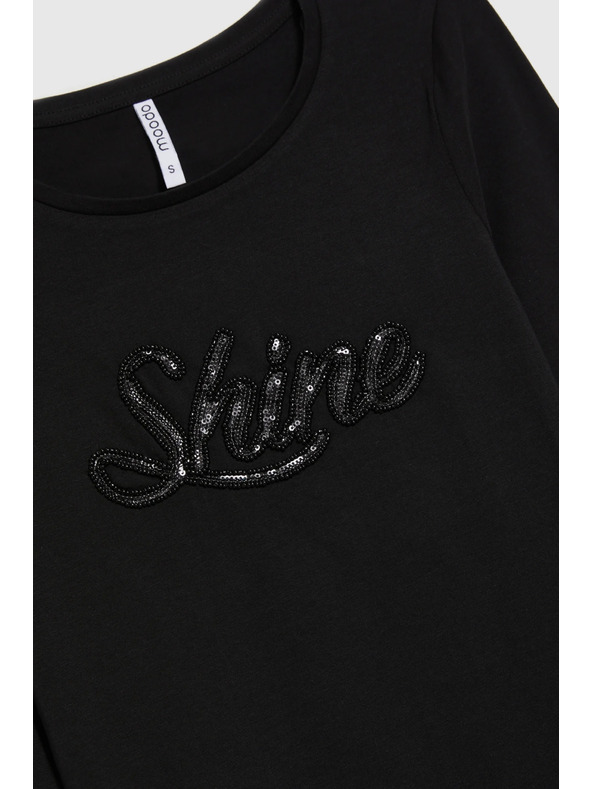 Moodo Blůzka s flitry černá Moodo