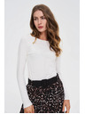 Moodo Blůzka s flitry bílá Moodo