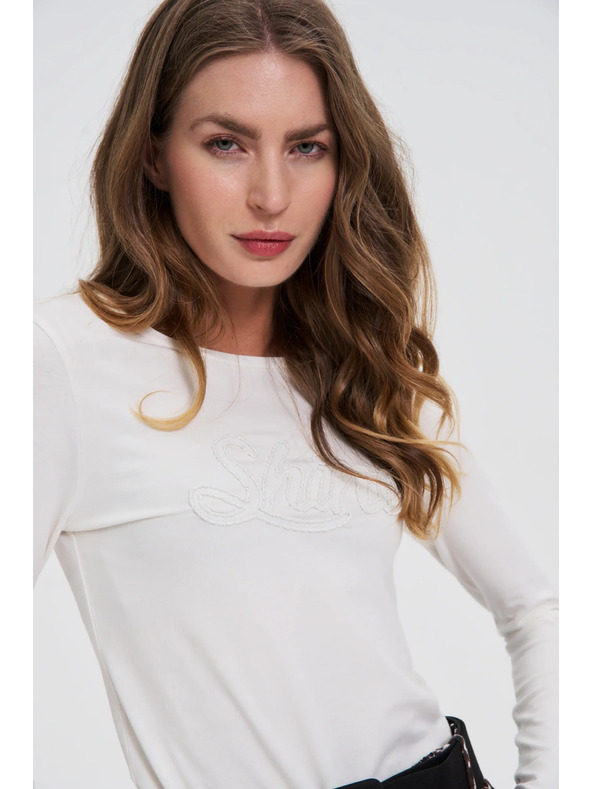 Moodo Blůzka s flitry bílá Moodo