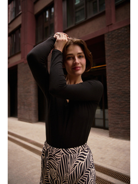 Moodo Bavlněné tričko černé Moodo