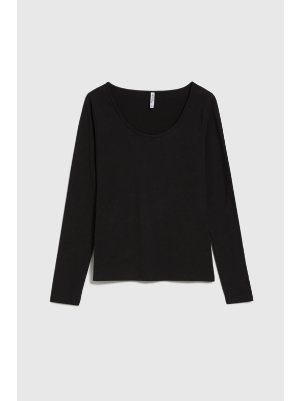 Moodo Bavlněné tričko černé Moodo