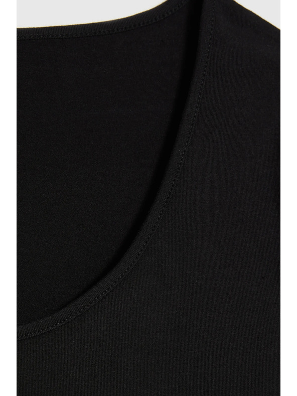 Moodo Bavlněné tričko černé Moodo