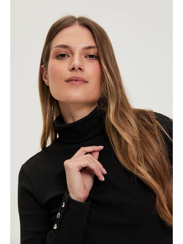 Moodo Bavlněný rolák černý Moodo