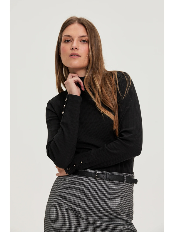 Moodo Bavlněný rolák černý Moodo