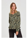 Moodo Olive Green Floral Blouse Moodo