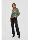 Moodo Olive Green Floral Blouse Moodo