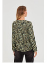 Moodo Olive Green Floral Blouse Moodo